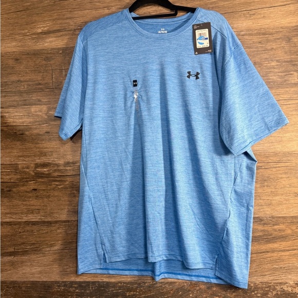 Under Armour Men's Heathered Blue Short Sleeve Tee - Picture 1 of 4